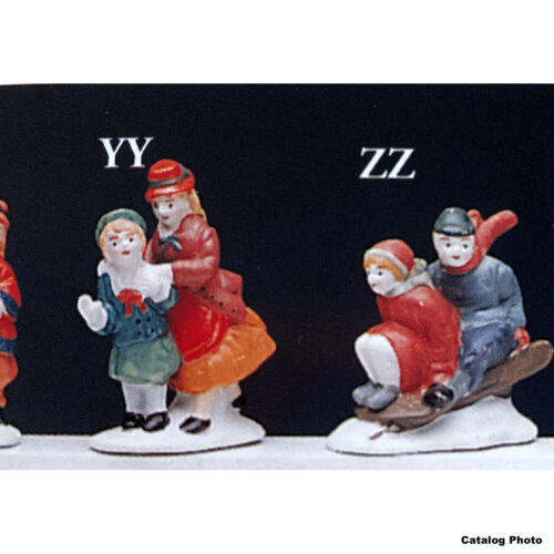 Boy and Girl on Sled