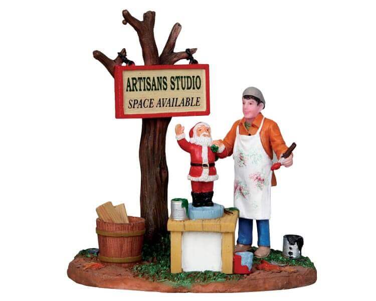 Painting Wooden Santas