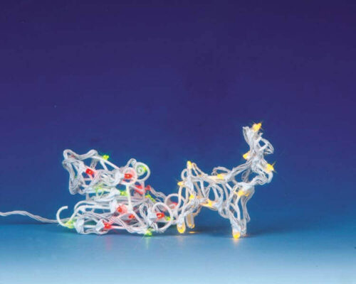 Lighted Sculpture - Reindeer & Sleigh
