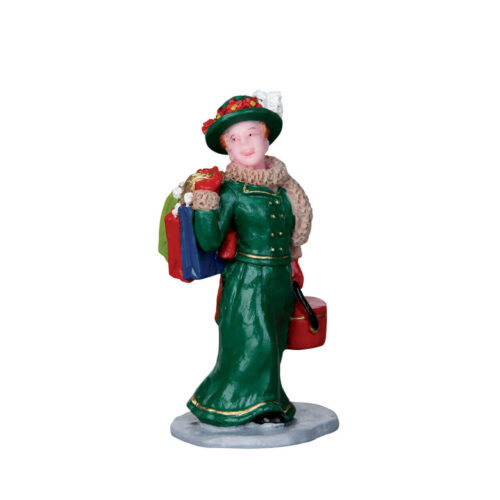 Vintage Jolly Holiday Shopper
