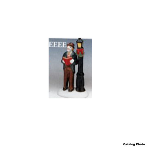 Caroller Beside a Lamp Post