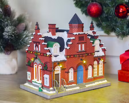 lemaxnormanrockwelltownoffices Lemax Collection Town Offices 1884